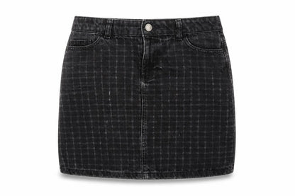 Front view of Principles Black Check Women's Skirt, size 10