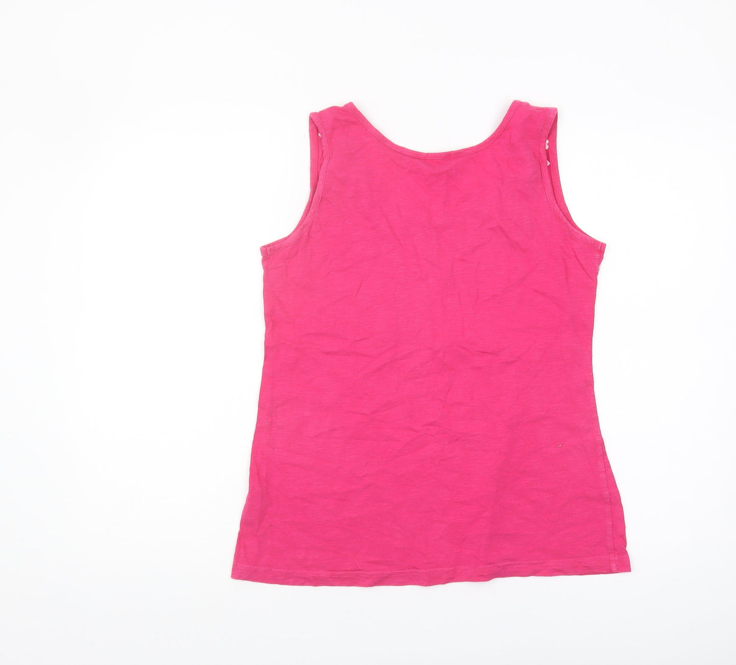 Isle Women's Pink Embroidered Sleeveless Tank Top S