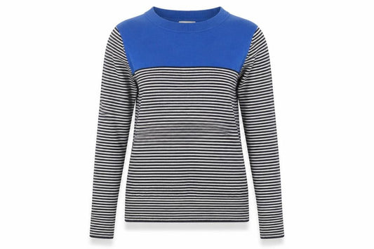 Gap Women's Blue Striped Jumper, Size S, Pullover