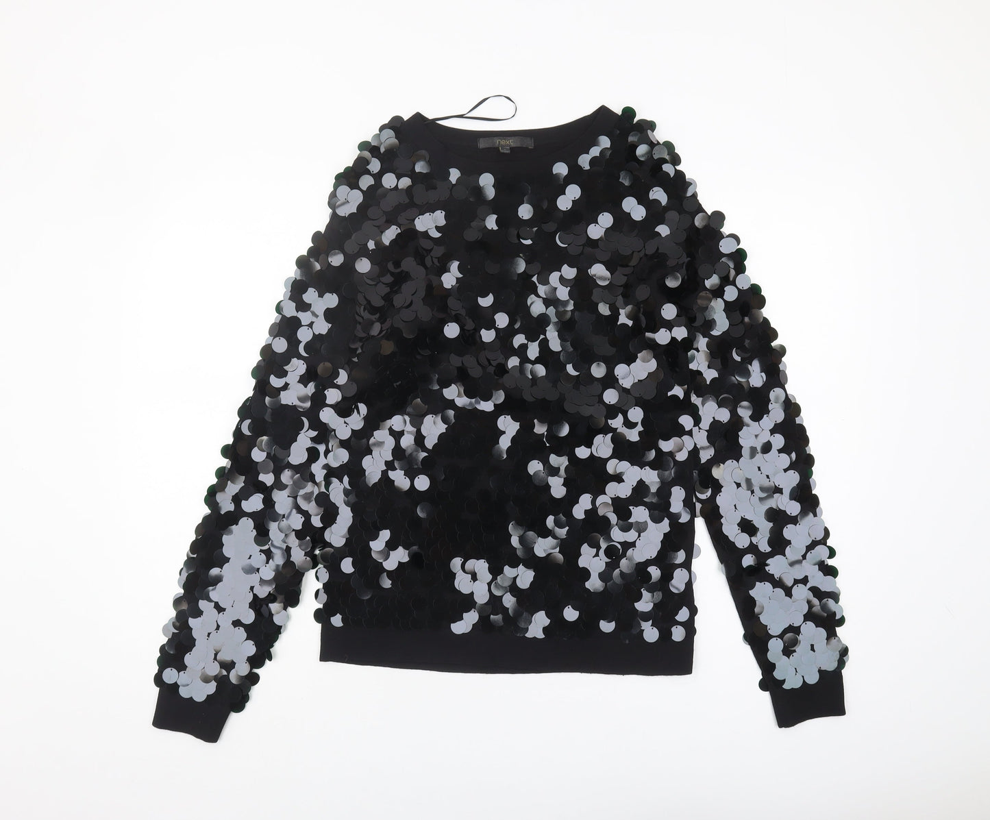 Next Women's Black Sequin Pullover Sweater Size 8