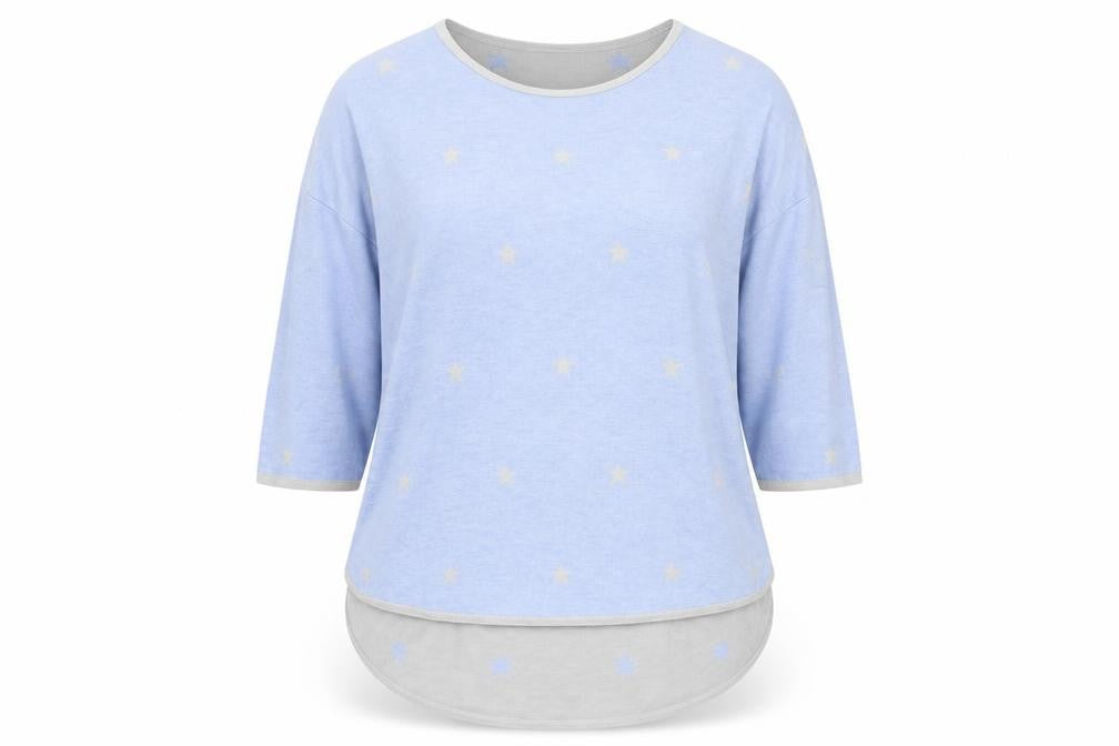 Phase Eight Women's Blue Star Print Pullover Jumper L