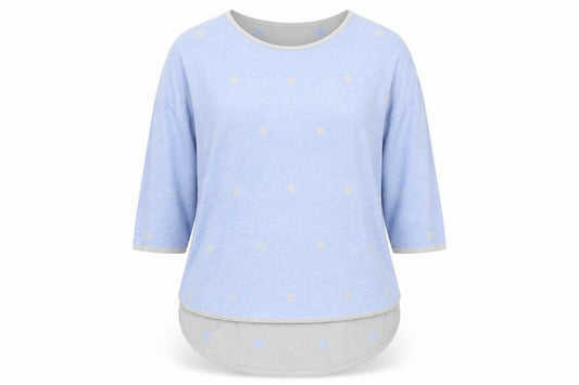 Phase Eight Women's Blue Star Print Pullover Jumper L