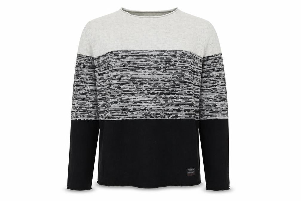 PRODUKT Men's Black Striped Cotton Pullover, S, Casual Wear
