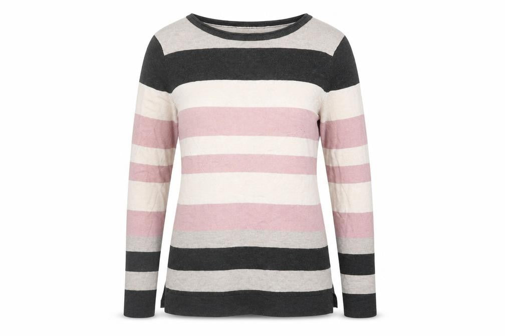 Betty Barclay Women's Multicoloured Striped Pullover Jumper - Size 8