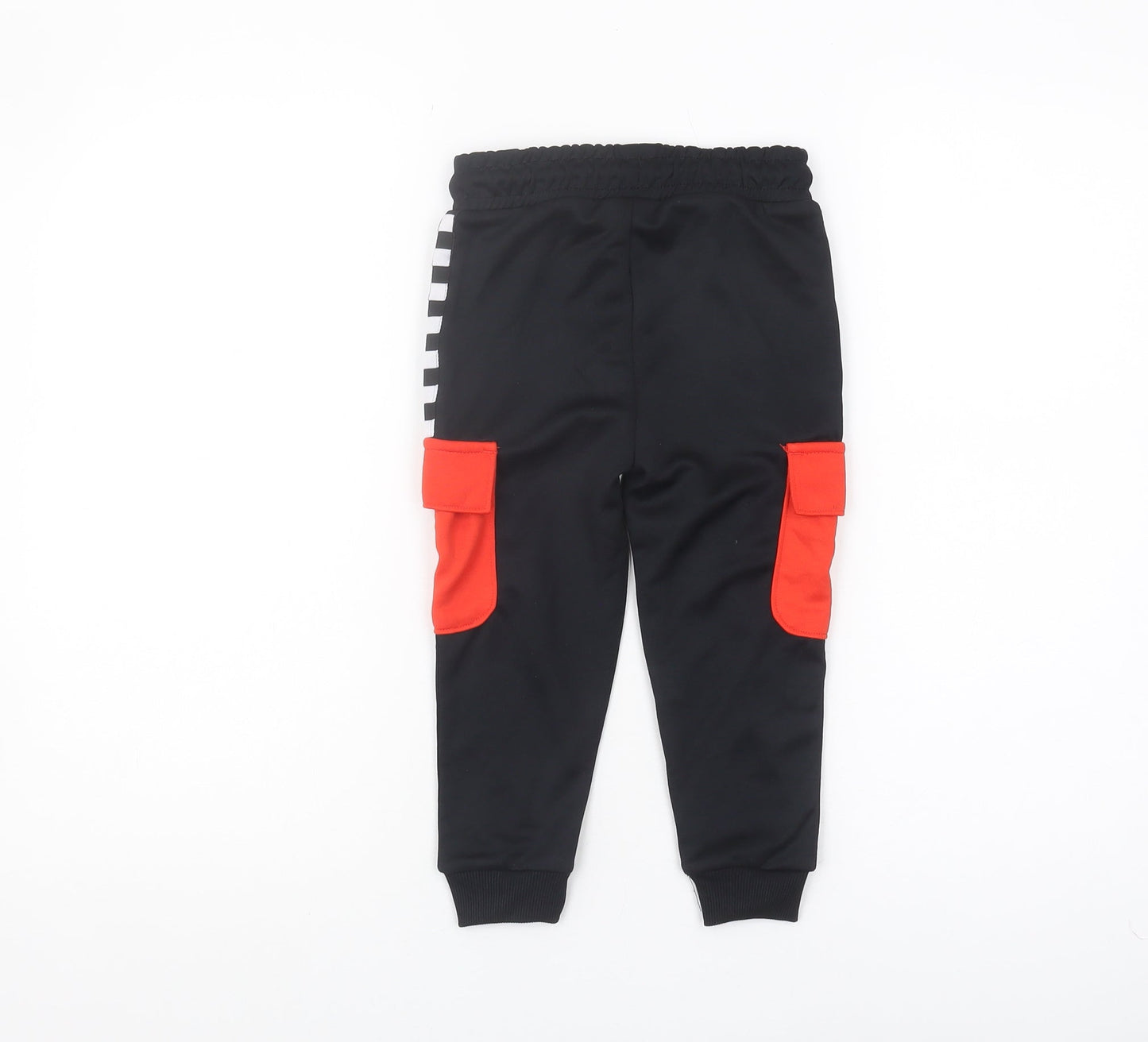 Hot Wheels Boys Cargo Trousers Black 2-3 Years Elastic Waist