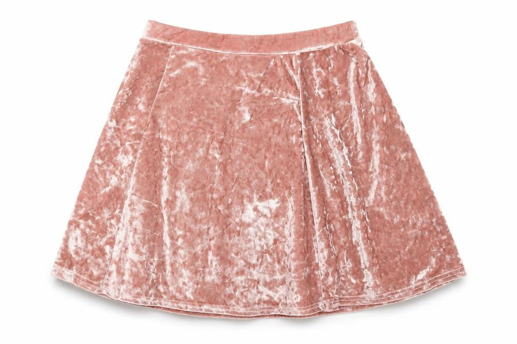 River Island Women's Pink A-Line Velvet Skirt Size 10