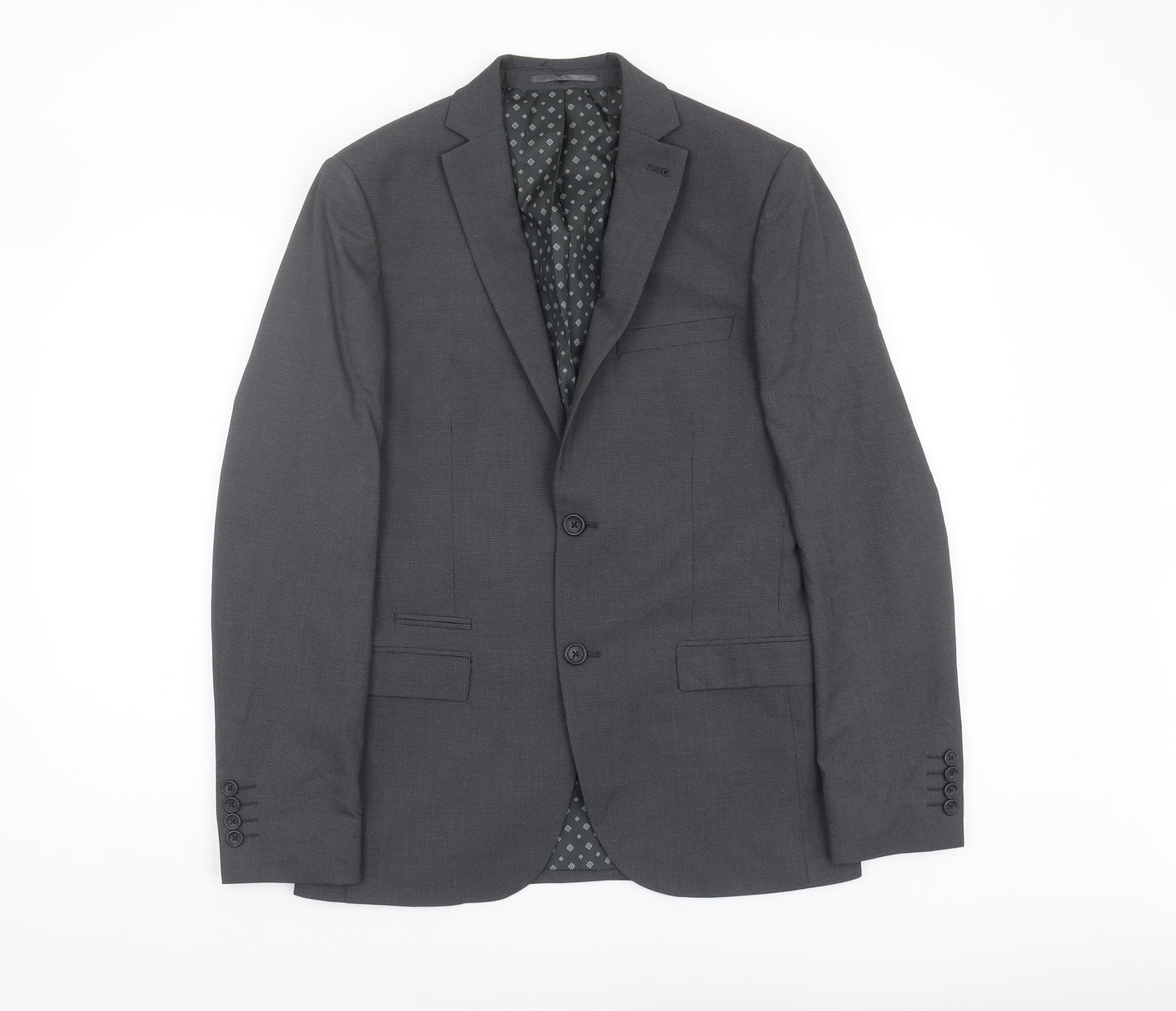 Next Men's Grey Suit Jacket, Size 38 Regular Fit