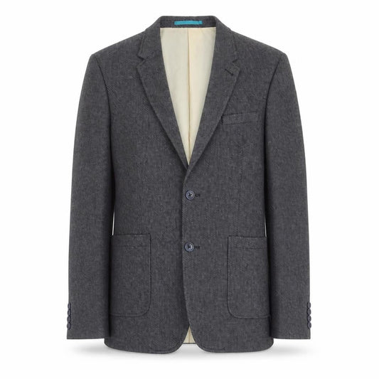 ASOS Men's Grey Regular Fit Herringbone Blazer 36