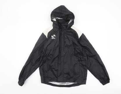 Additional front view of Sondico boys’ black windbreaker jacket, size 9-10, years