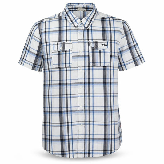 Lee Cooper Men's Blue XL Plaid Button-Up Shirt