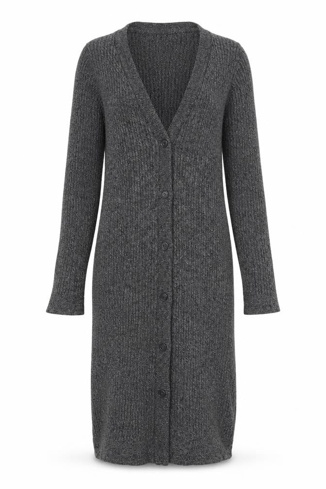 ASOS Petite Grey Cable-Knit Cardigan Size 10