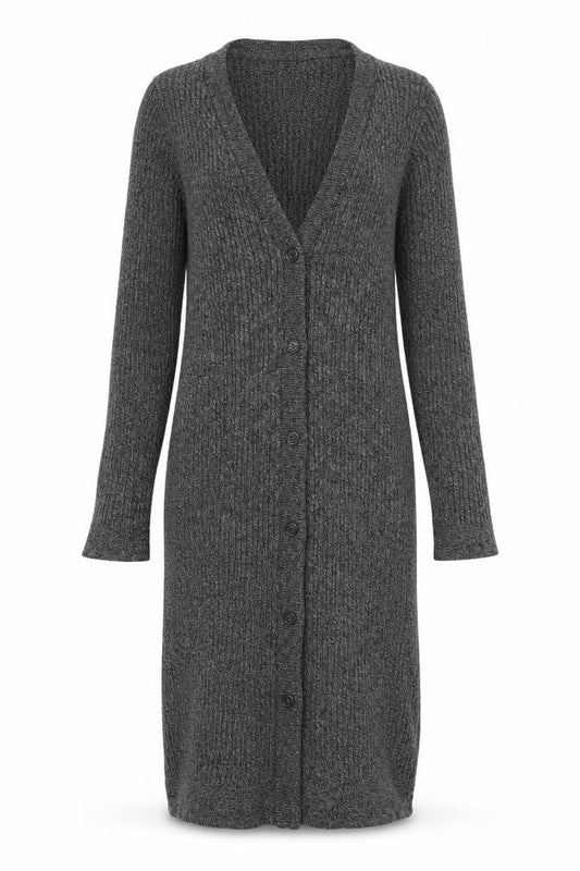 ASOS Womens Petite Grey Cable-Knit Cardigan Size 10