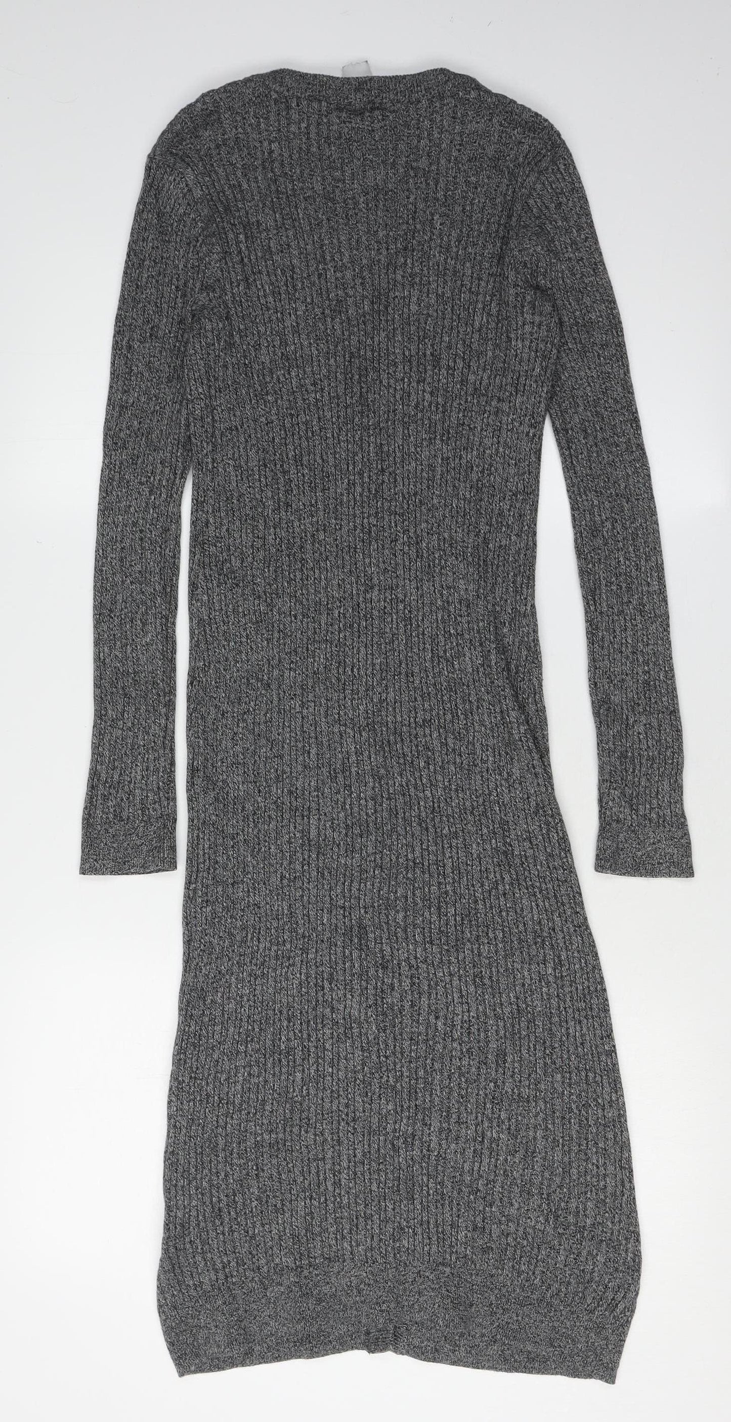 ASOS Petite Grey Cable-Knit Cardigan Size 10