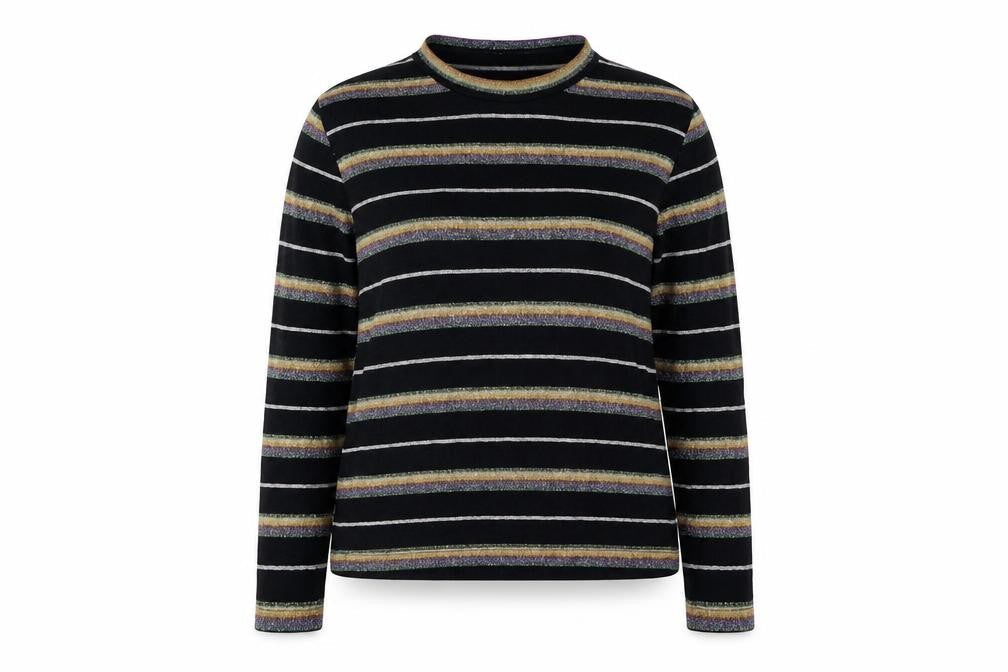 Topshop Women’s Black Striped Pullover Jumper Size 12
