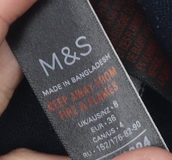 Marks and Spencer Women's Blue Striped Pullover Jumper