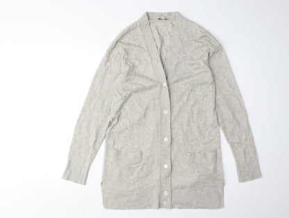 Gap Women's Grey V-Neck Cardigan XS