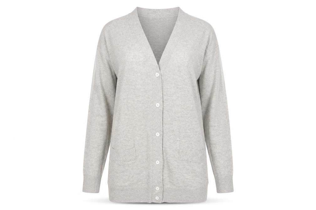 Gap Women's Grey V-Neck Cardigan XS