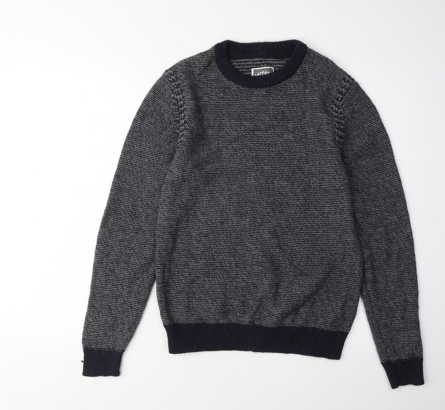 FatFace Men's XS Blue Pullover Jumper, Cotton Blend