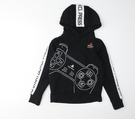 Next Boys Black PlayStation Hoodie 10 Years Pullover Style