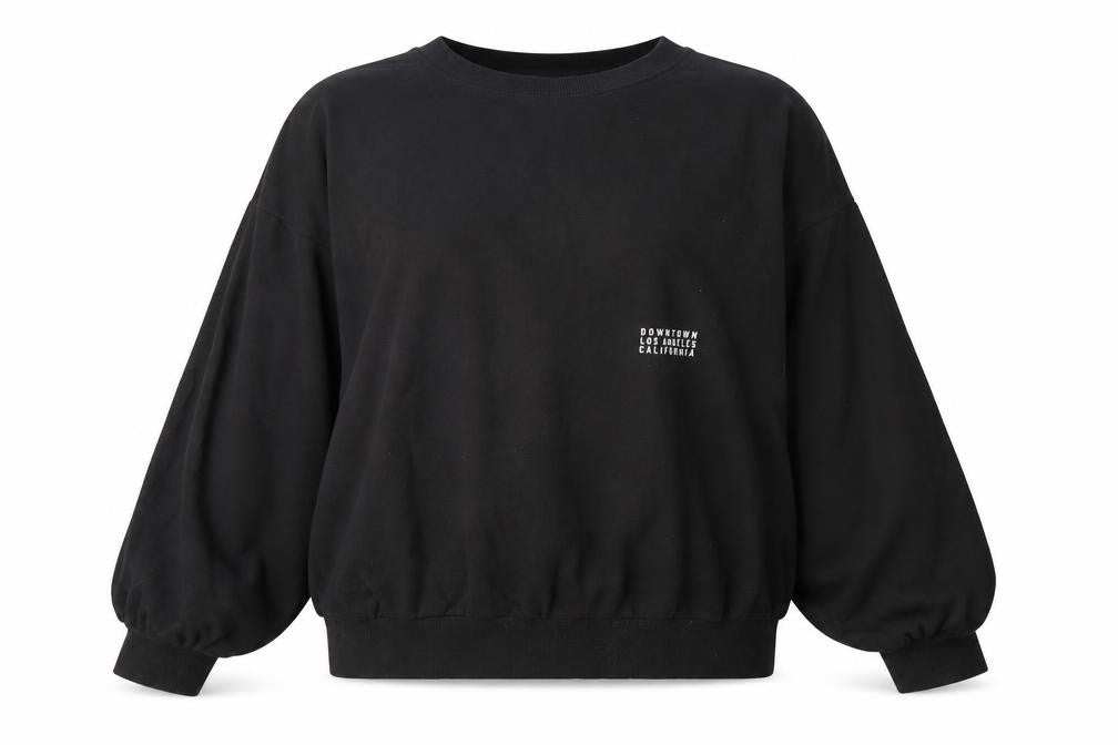 H&M Unisex Black Graphic Print Pullover Sweatshirt L