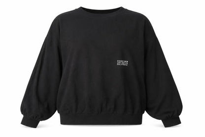 H&M Womens Black Graphic Print Pullover Sweatshirt L