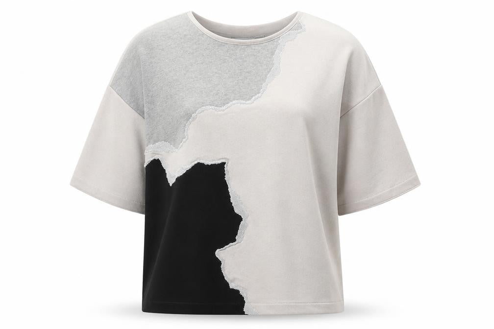 & Other Stories Women's Crew Neck Jumper, Black/Grey, Size 14