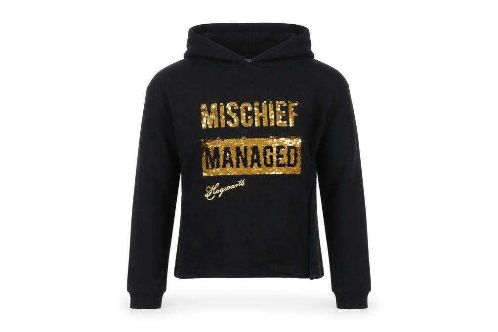 Harry Potter Girls Black Sequin Hoodie 11-12 Years - Magic Pullover