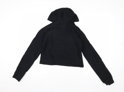 Back view of Harry Potter girls’ black sequin hoodie 11-12 years - magic pullover