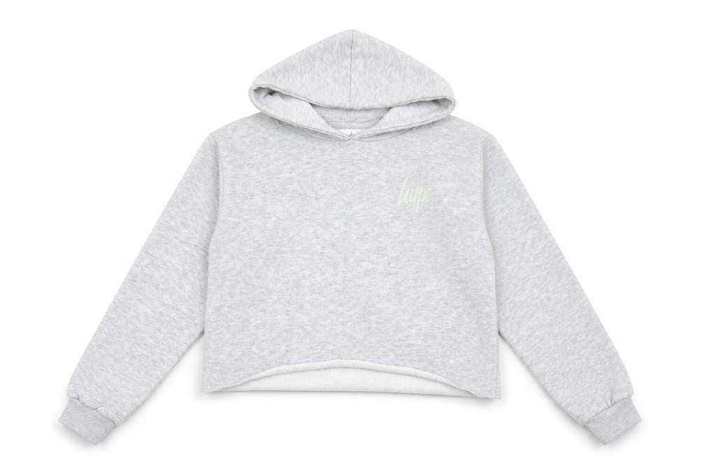 Hype Girls Grey Cotton Hoodie Pullover, 13 Years, Hooded Casual