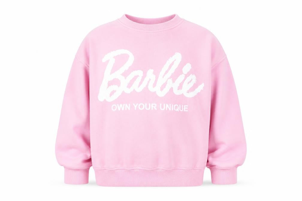 Zara Girls Pink Barbie Pullover Sweatshirt 9-10 Years