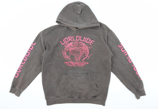 PrettyLittleThing Women’s Grey Pullover Hoodie M