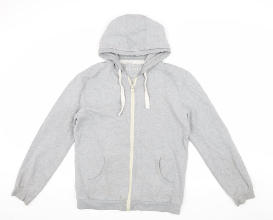 River Island Men's Grey M Basic Hooded Jacket