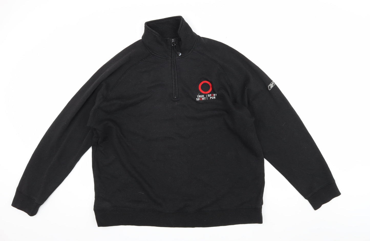 Reebok Men's Black 1/4 Zip Sweatshirt Size L