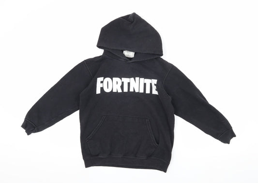 Fortnite Boys Black Pullover Hoodie, Age 9-10, Graphic Print