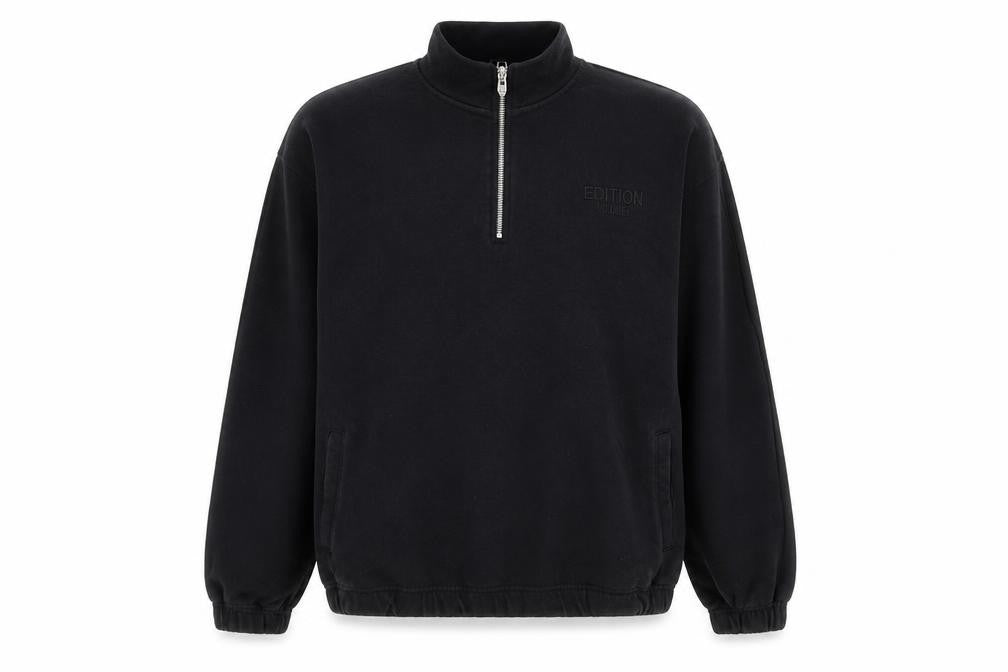boohooMAN Black XL Men's Lightweight 1/4 Zip Sweatshirt