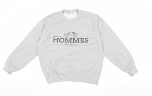 Hearts & Bows Unisex Grey Pullover Sweatshirt L