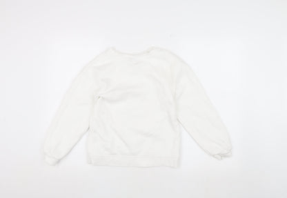 Back view of Harry Potter girls’ white pullover sweatshirt 9-10y graphic print