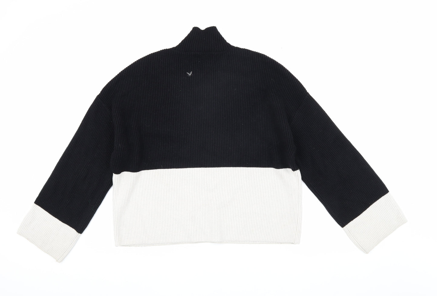 MNG Women's Black/White Knit Jumper Size 12