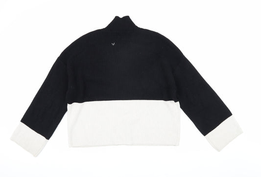 MNG Women's Black/White Knit Jumper Size 12