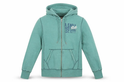 American Eagle Men's Green Hooded Jacket L