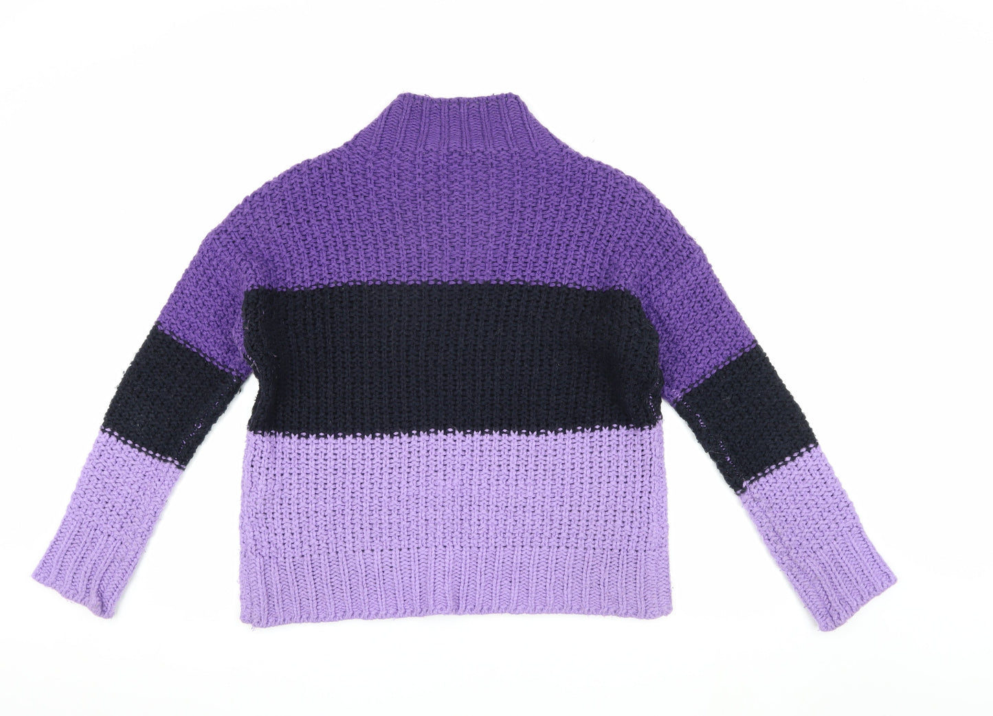 Cloth by R.D Women's Purple Chunky-Knit Pullover Jumper