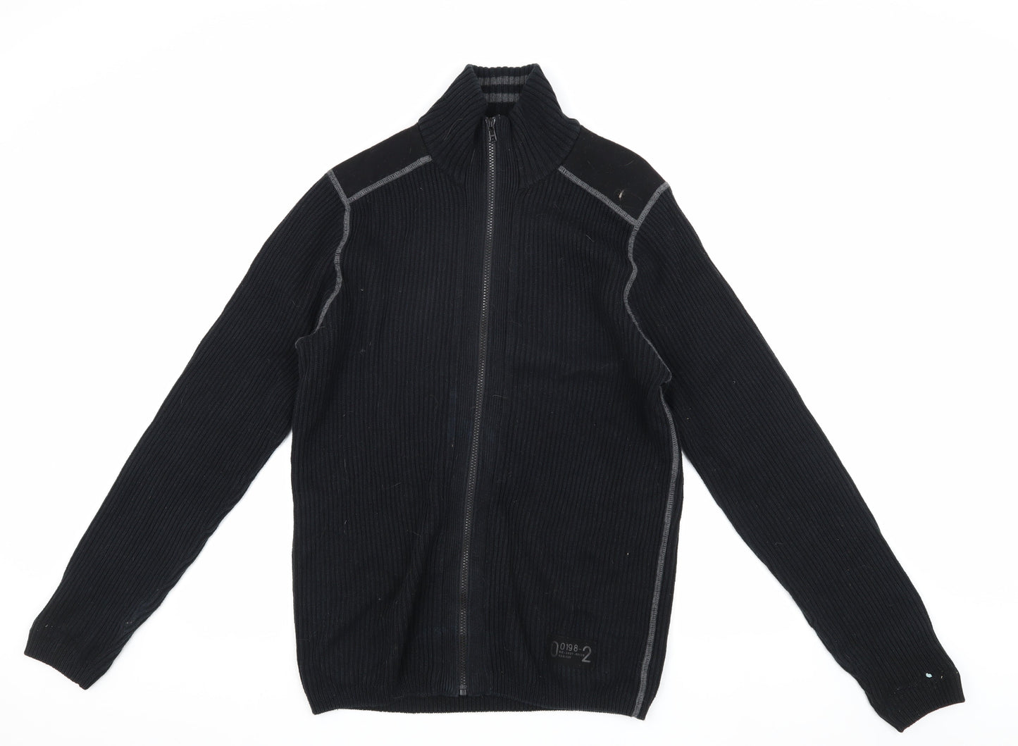 Next Men's Black Knit Jacket, Medium, Casual Wear