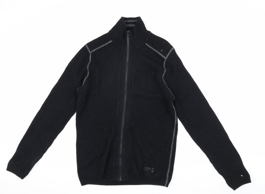 Next Men's Black Knit Jacket, Medium, Casual Wear