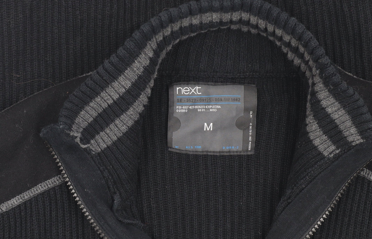 Next Men's Black Knit Jacket, Medium, Casual Wear
