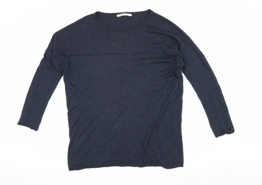 Yaya Women’s Blue Wool Blend Pullover Jumper Size S