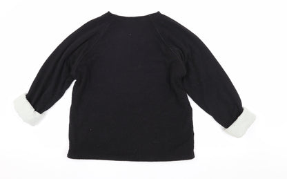 Zara Women's Black Pullover Jumper, Size S
