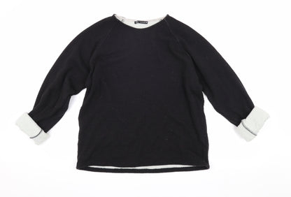 Zara Women's Black Pullover Jumper, Size S