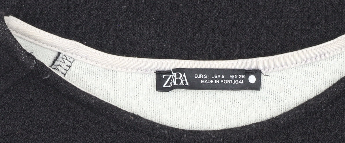 Zara Women's Black Pullover Jumper, Size S