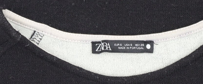 Zara Women's Black Pullover Jumper, Size S