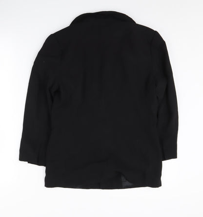H&M Women's Black Blazer UK 10, Regular Fit, Lined